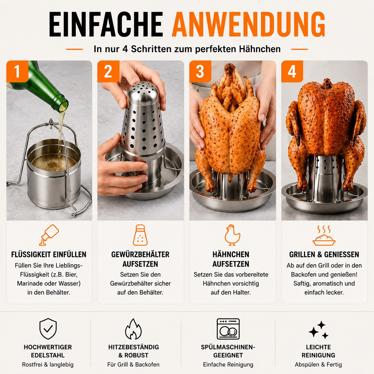GRILLARO 🍗 Nie wieder trockenes Hähnchen vom Grill